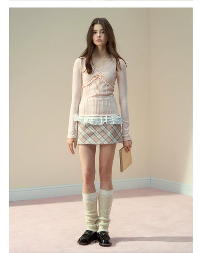 Lace Trim Tencel Wool Blouse - CHINASQUAD