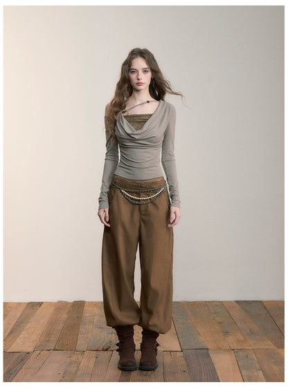 Relaxed-Fit Curved Blade Pants