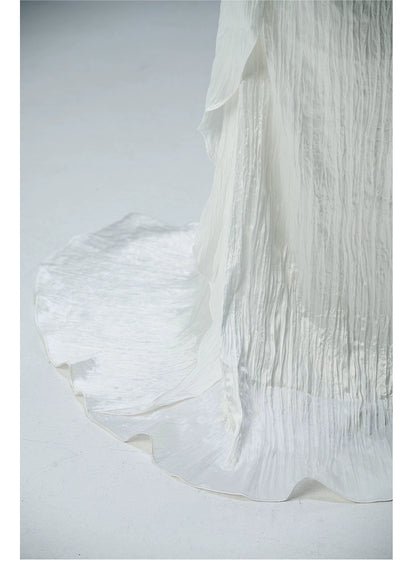 Icy Serene Sculpted Silken Gown