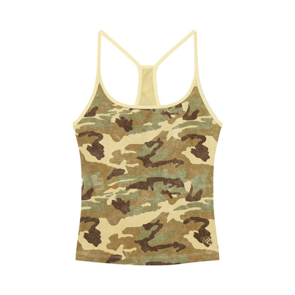 Desert Camo Sculpt U-Neck Slim Tank Top