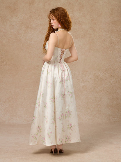 French Vintage Court-Style Satin Slip Gown