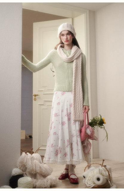 Cosagach Satin Glow Midi Skirt