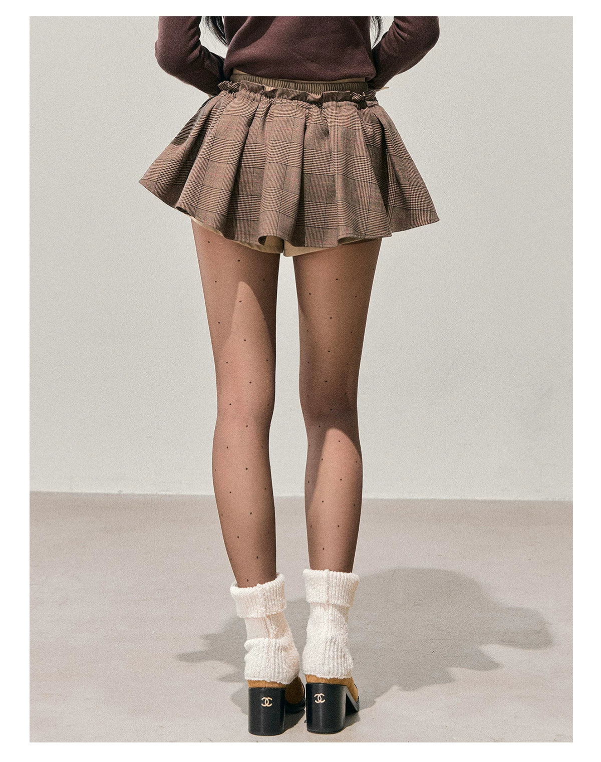 American-Style Puff A-Line Mini Skirt