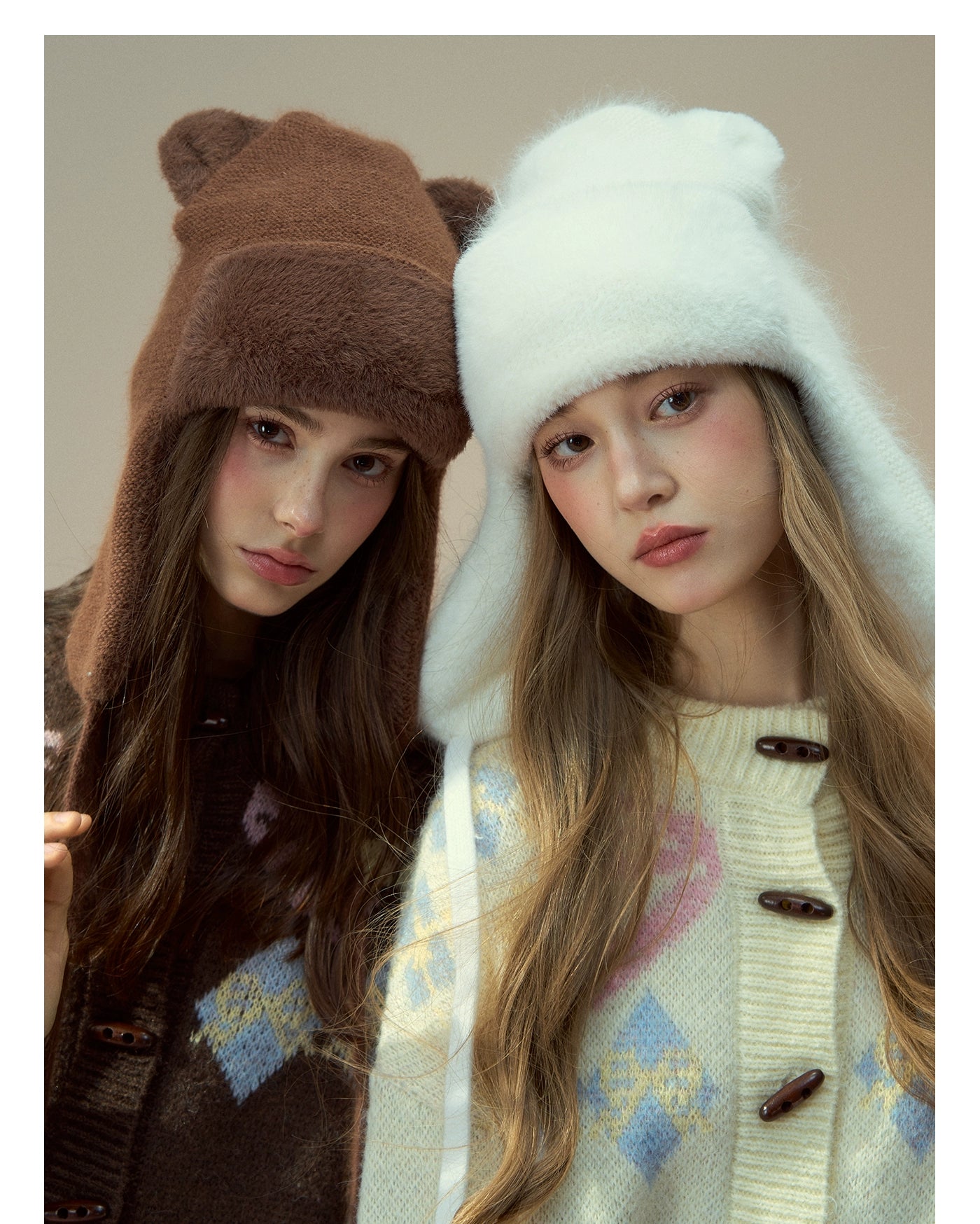 Teddy Earflap Angora-Blend Plush Hat