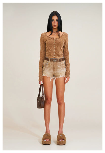 Hurricane Faded Fitted Cardigan