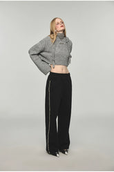 Woolen Crop Hoodie - CHINASQUAD