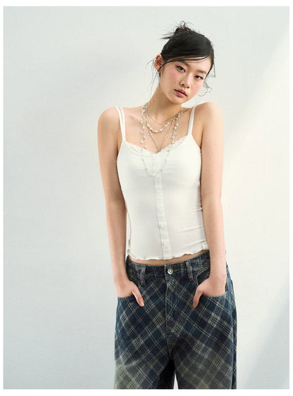 Layered Pearl Chain Statement Necklace