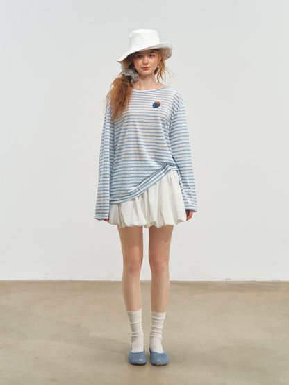 White Ballet-style Puff Midi Skirt - CHINASQUAD