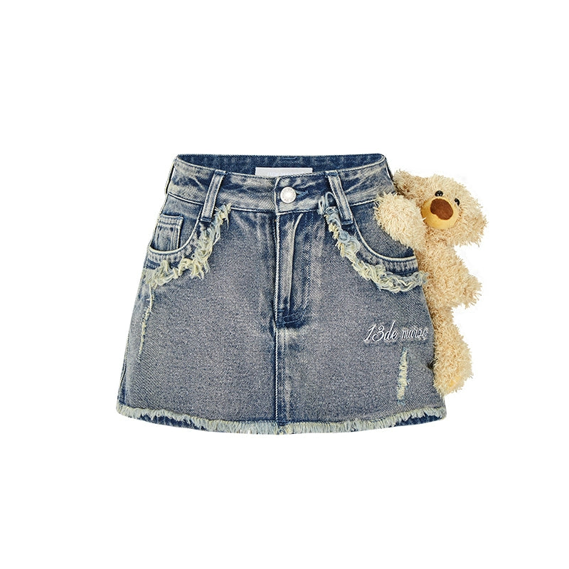 Vintage Washed Denim Short