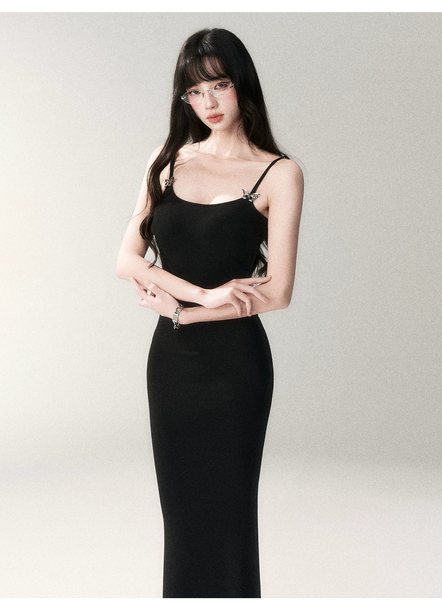 Butterfly Hardware Sculpting Stretch Cami Maxi Dress