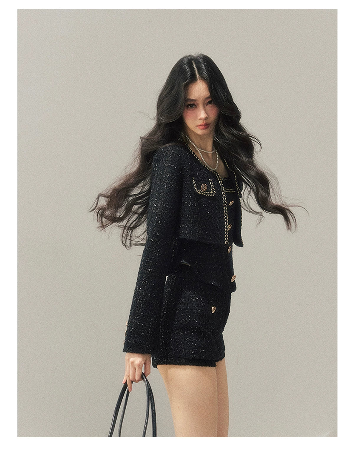 Tweed-Inspired Three-Piece Set