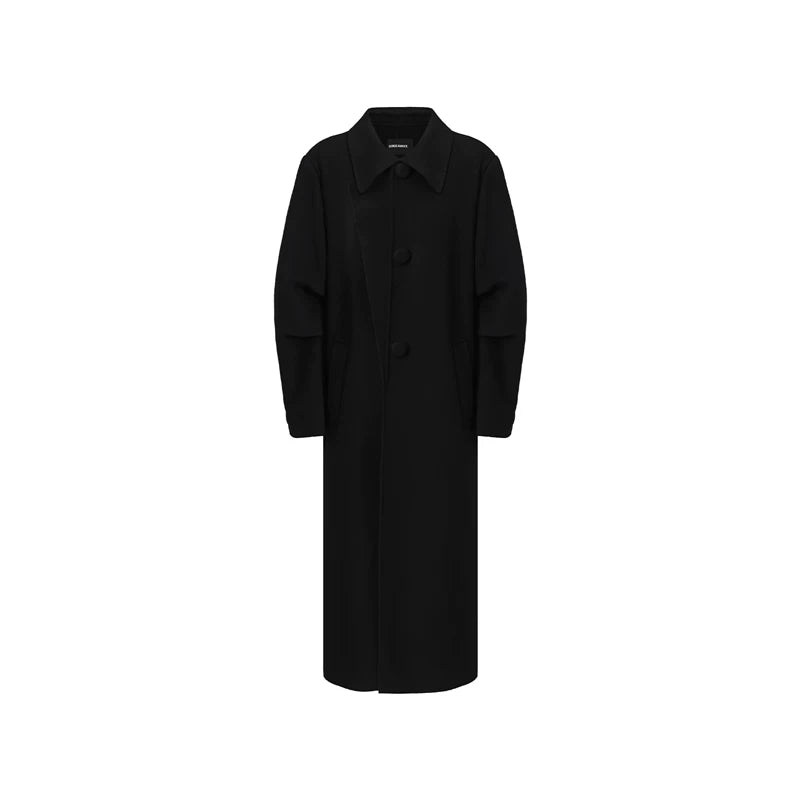 Double-Faced Wool Long Coat