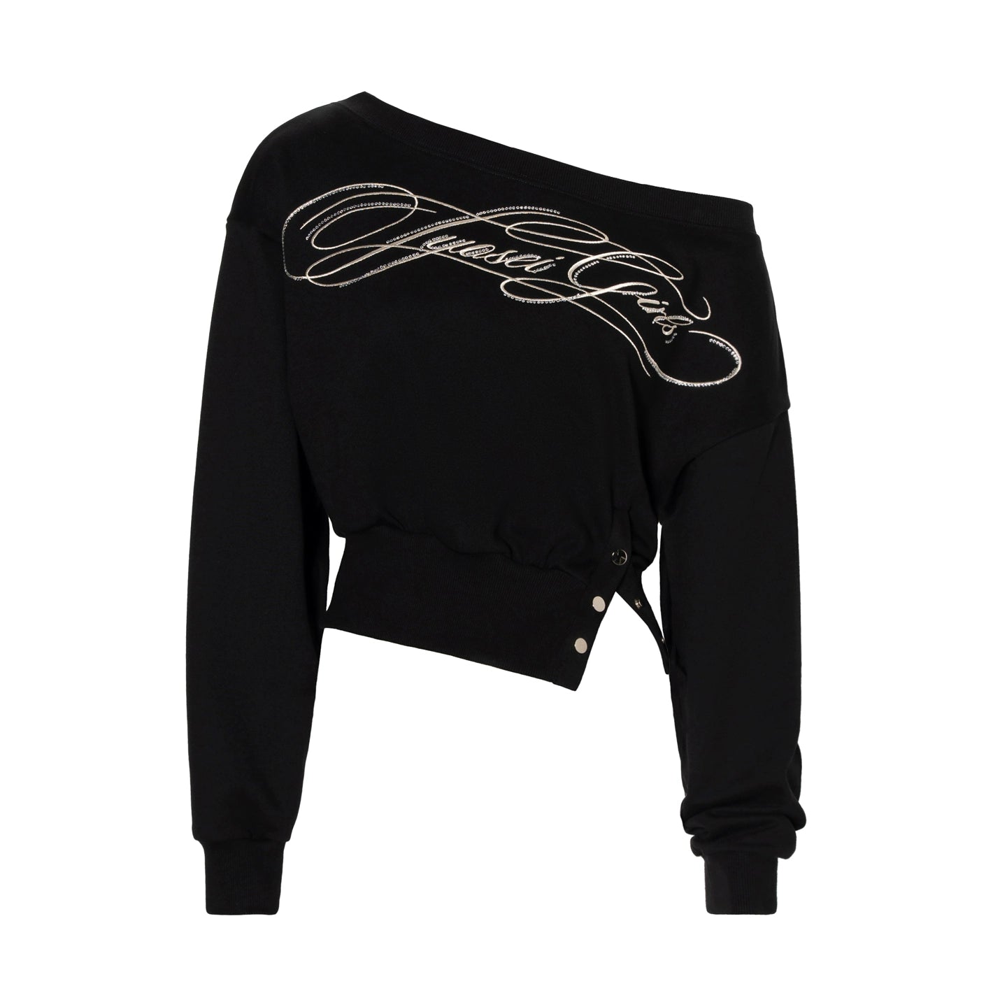 Crop Sweatshirt &amp; Faux Leather Pants Set