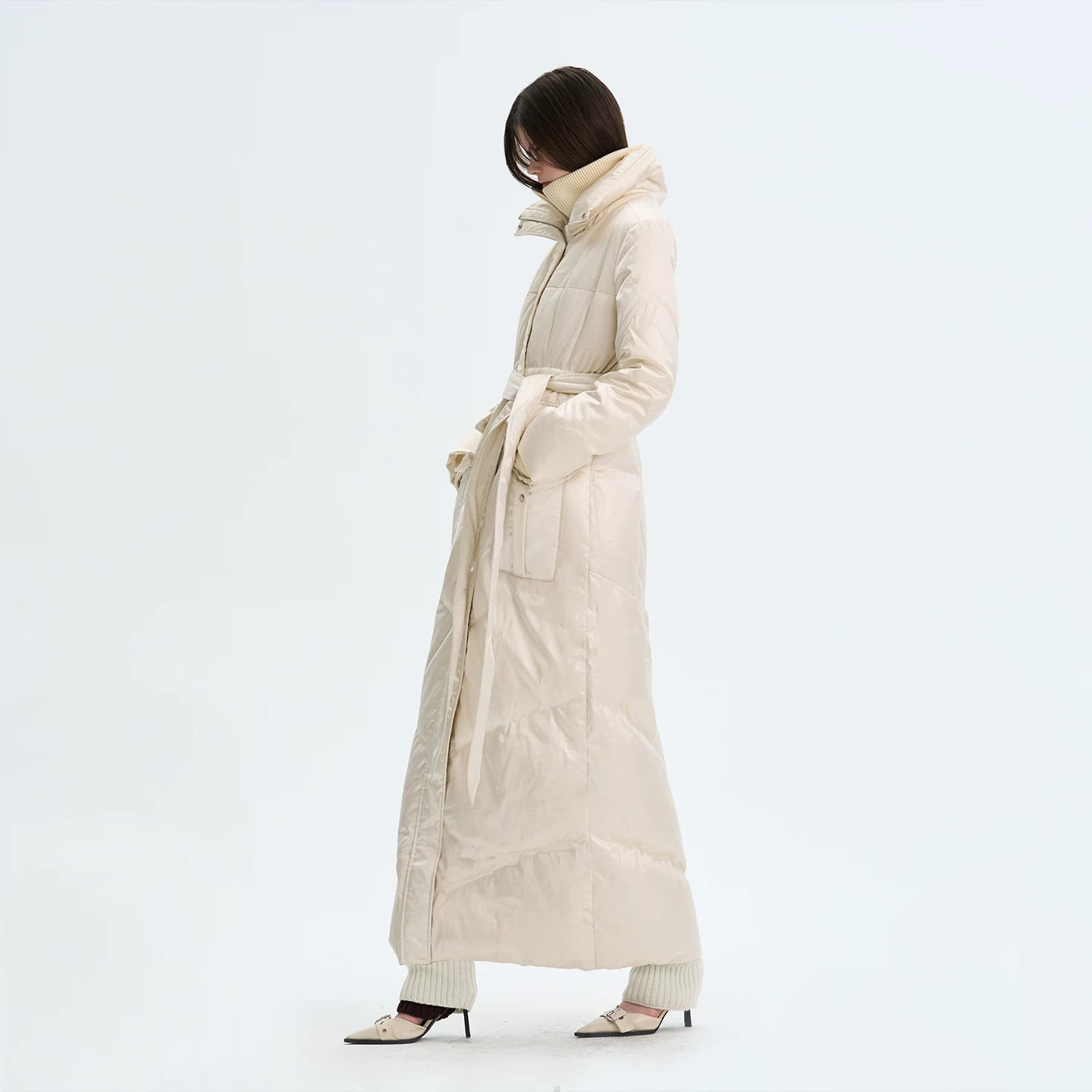 White Duck Down Puffer Coat