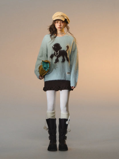 Playful Puppy Crewneck Sweater