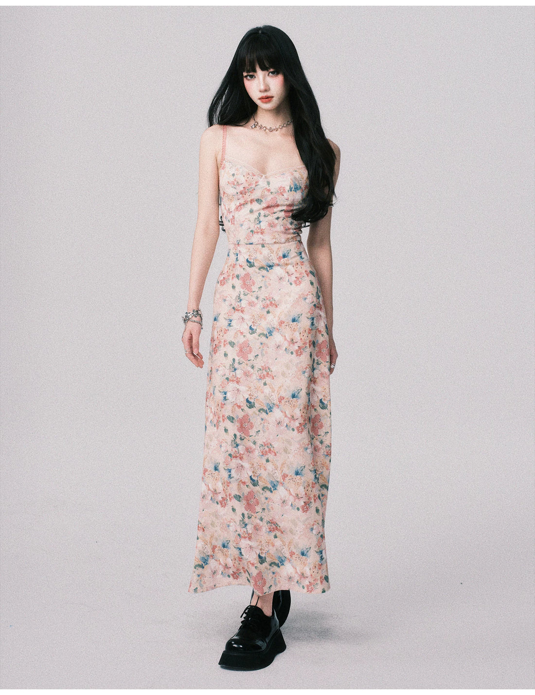 LULUSWINGS Floral French Vacation Slip Maxi Dress – view 3