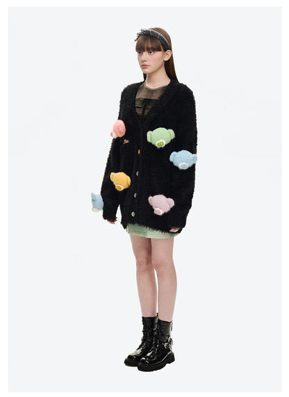 Doozoo Pastel Bear Cardigan