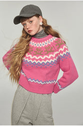 Retro Bear Crewneck Loose Sweater - CHINASQUAD