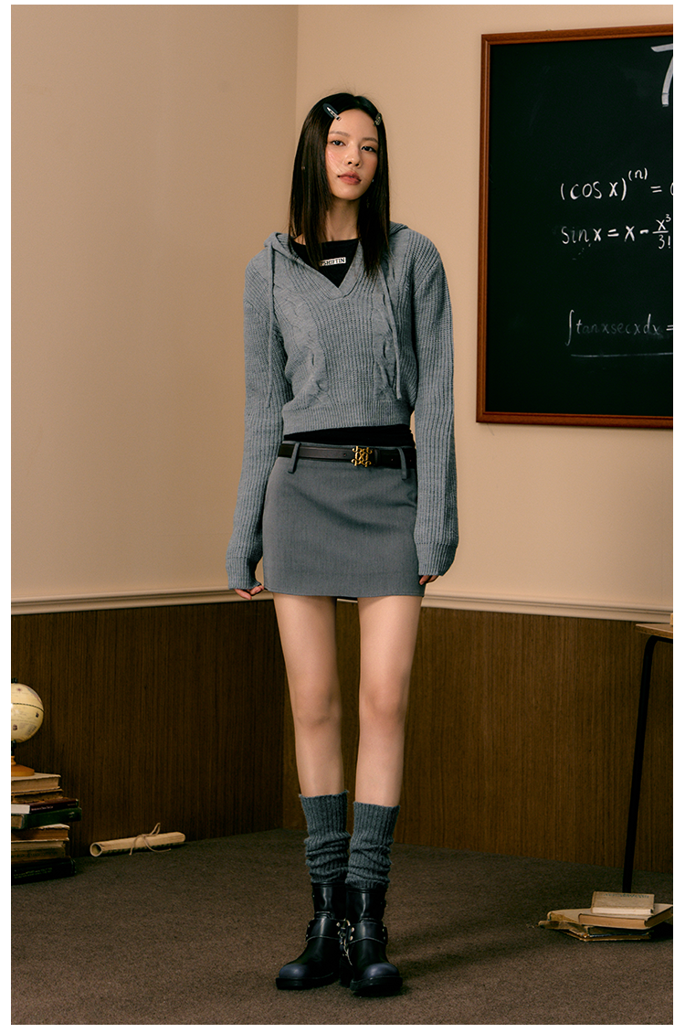 Blue &amp; Black Pullover Hooded Sweater - CHINASQUAD