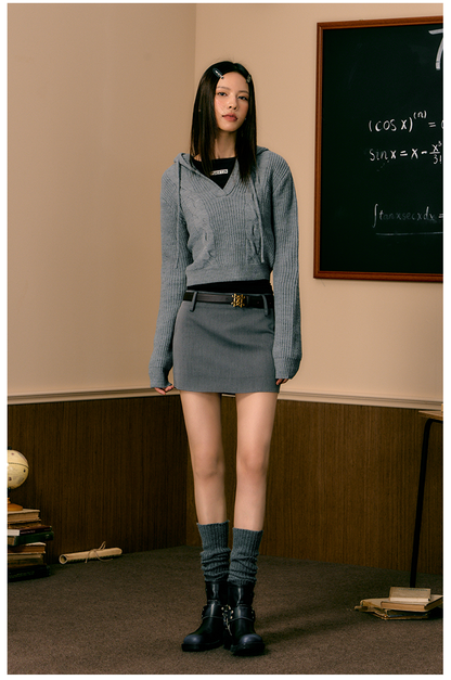 Blue &amp; Black Pullover Hooded Sweater - CHINASQUAD