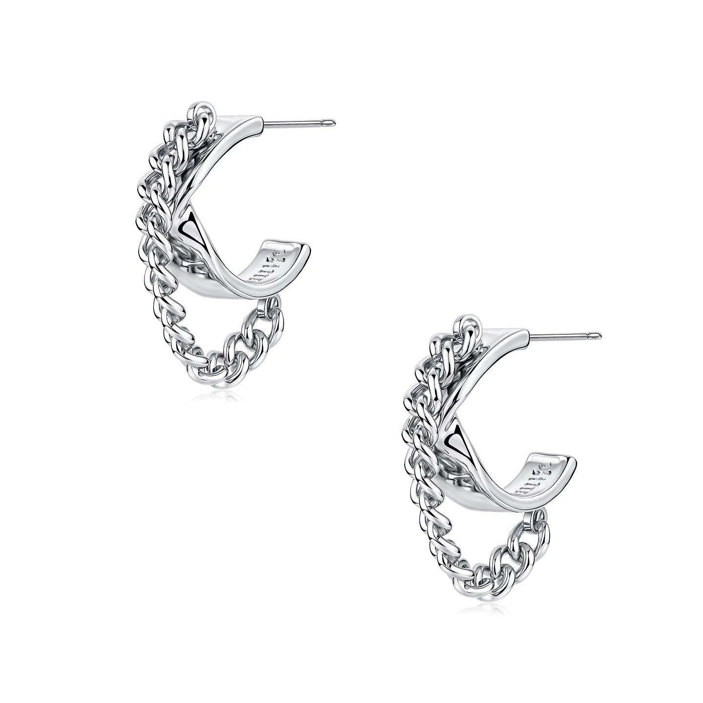 Minimalist Möbius Line Stud Earrings