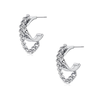 Minimalist Möbius Line Stud Earrings