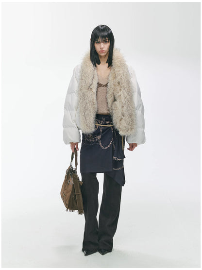 90% Duck Down Fur-Trimmed Parka