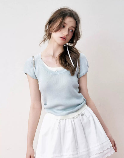 Ruched Layered T-Shirt | Final Sale
