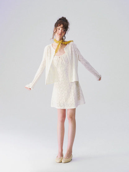 Jacquard Texture Slip Dress