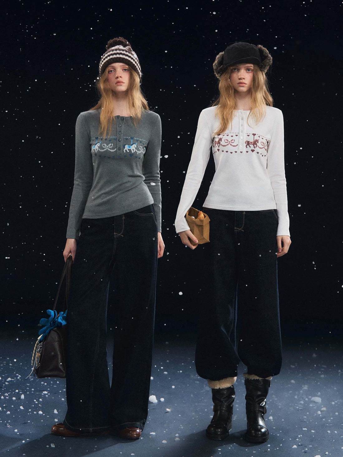 Carousel Print Plush-Feel Top