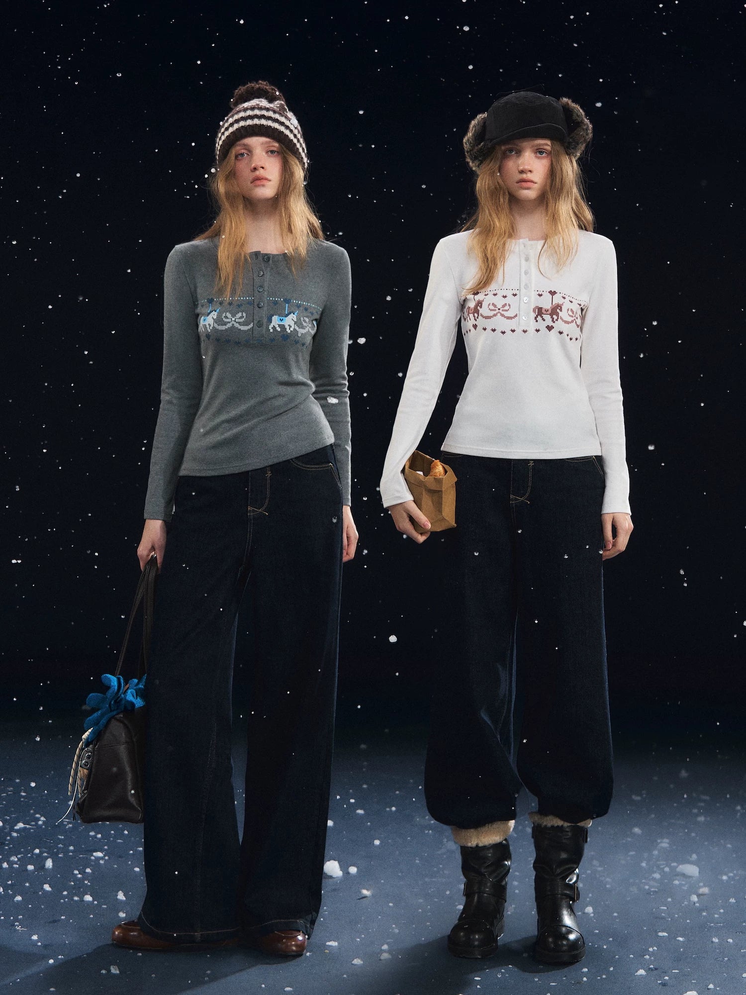 Carousel Print Plush-Feel Top