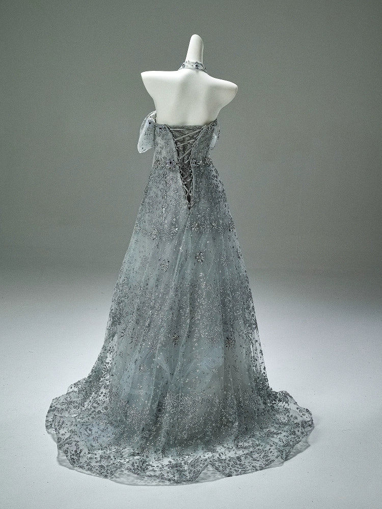 Radiant Silver Couture Gown