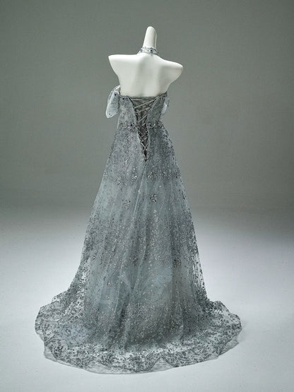 Radiant Silver Couture Gown