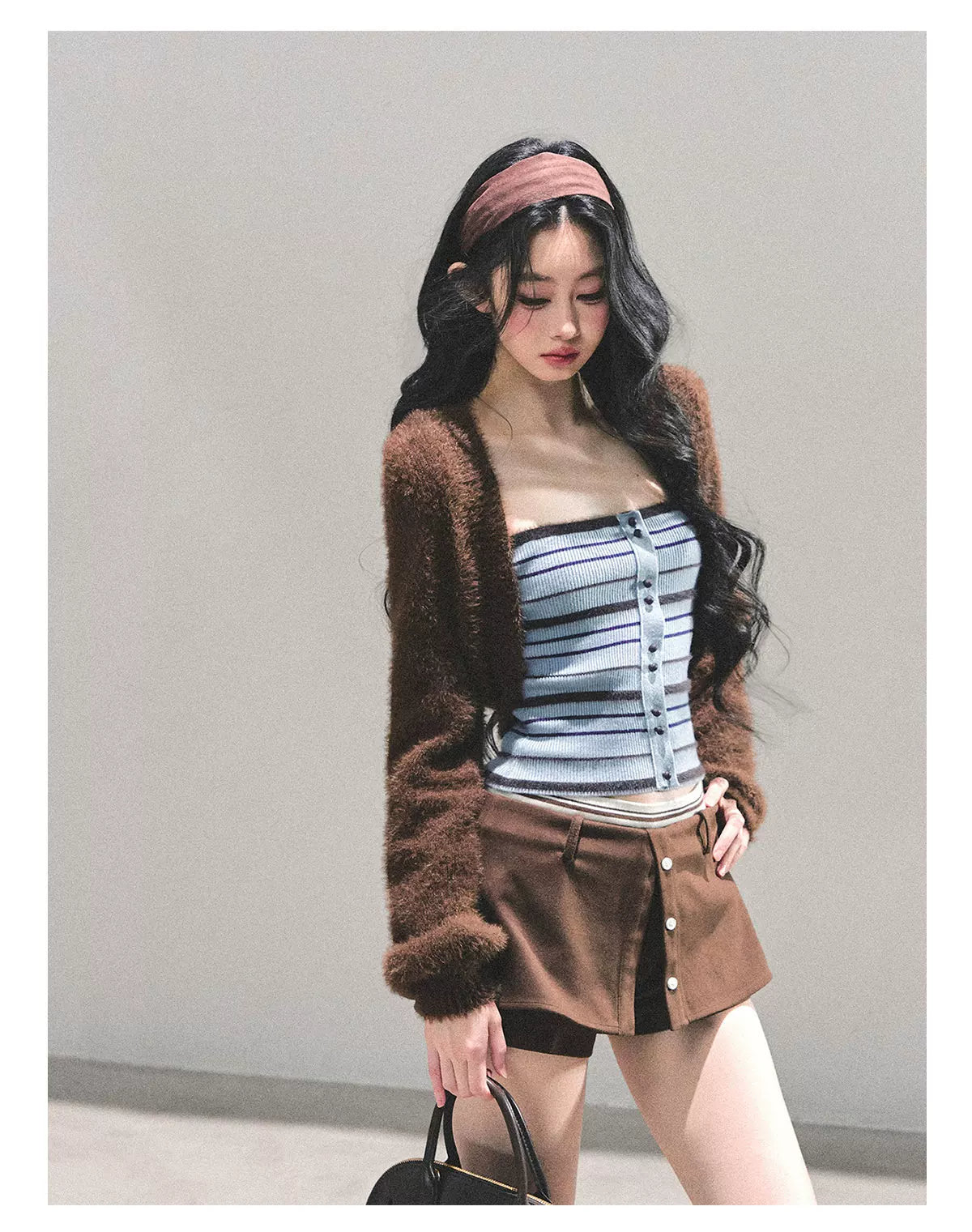 French Cropped Knit Cardigan