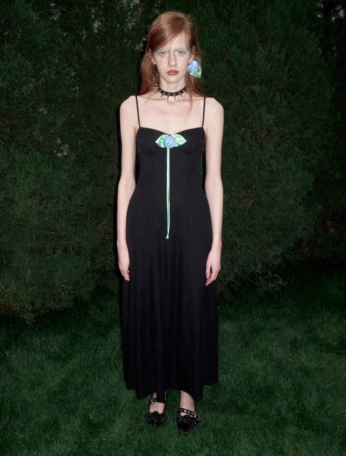 Rose Brooch Corset Maxi Dress 1Jinn Studio