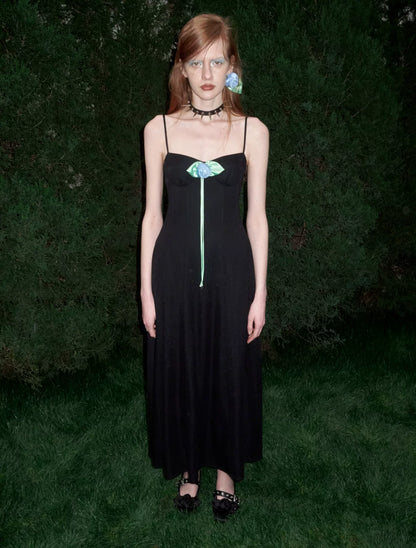 Rose Brooch Corset Maxi Dress 1Jinn Studio