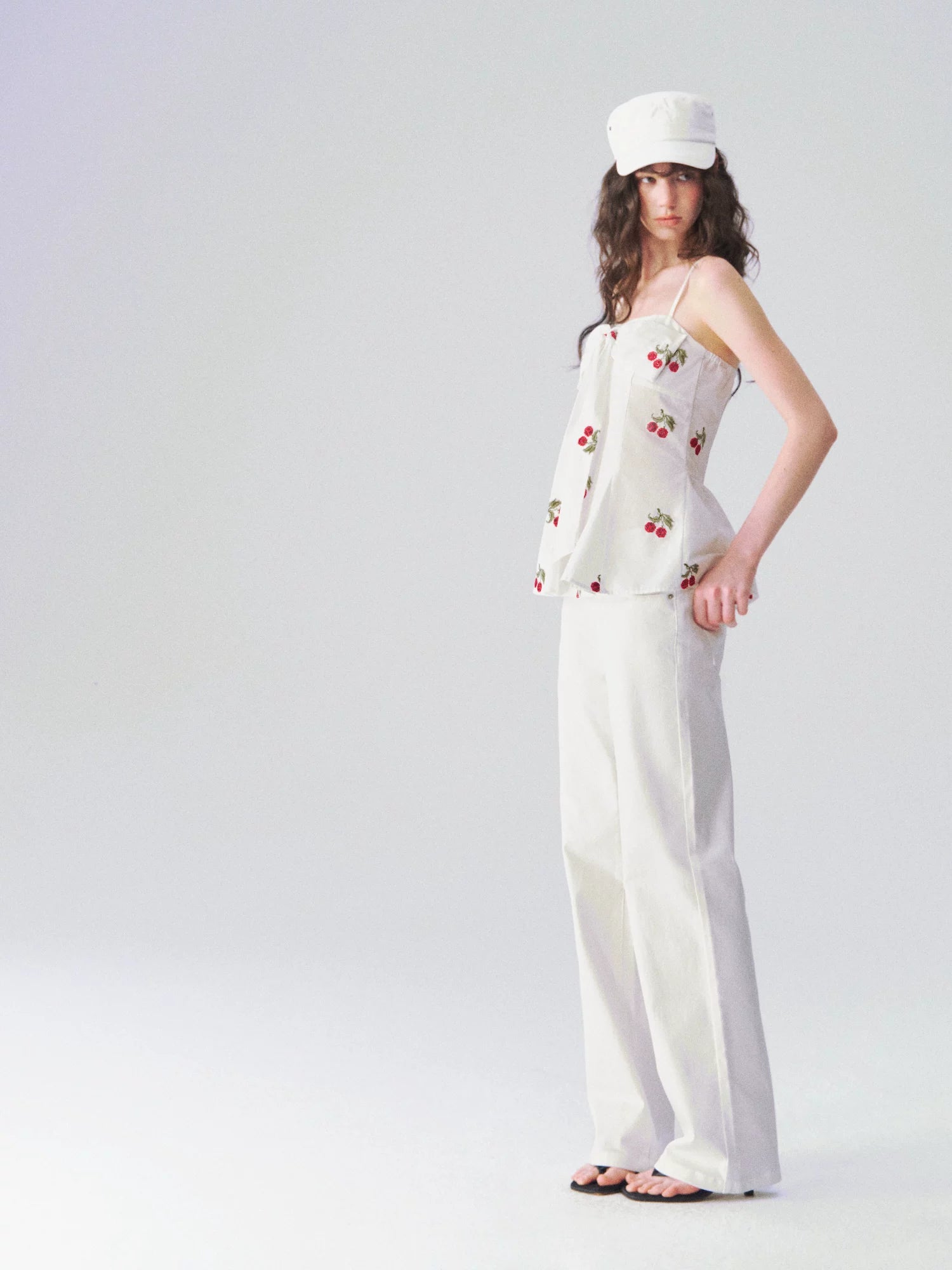 Cloud Stretch Straight-Leg White Denim Jeans