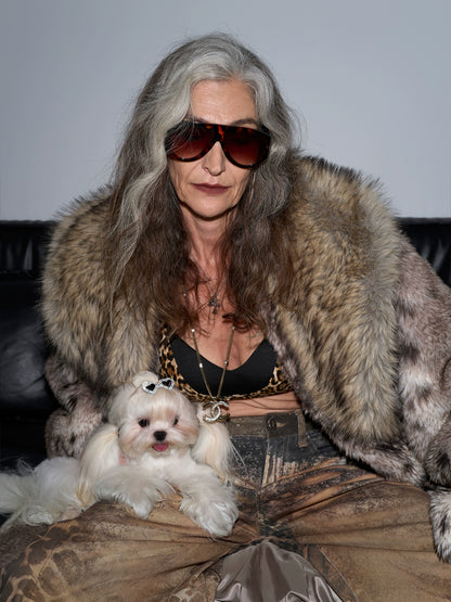 Leopard-Print Eco-Fur Coat