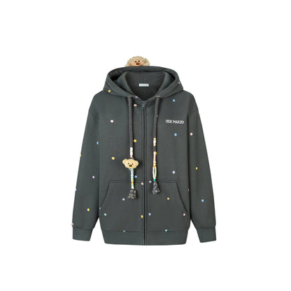 Fleece-Lined Hooded Zip-Up Sweatshirt