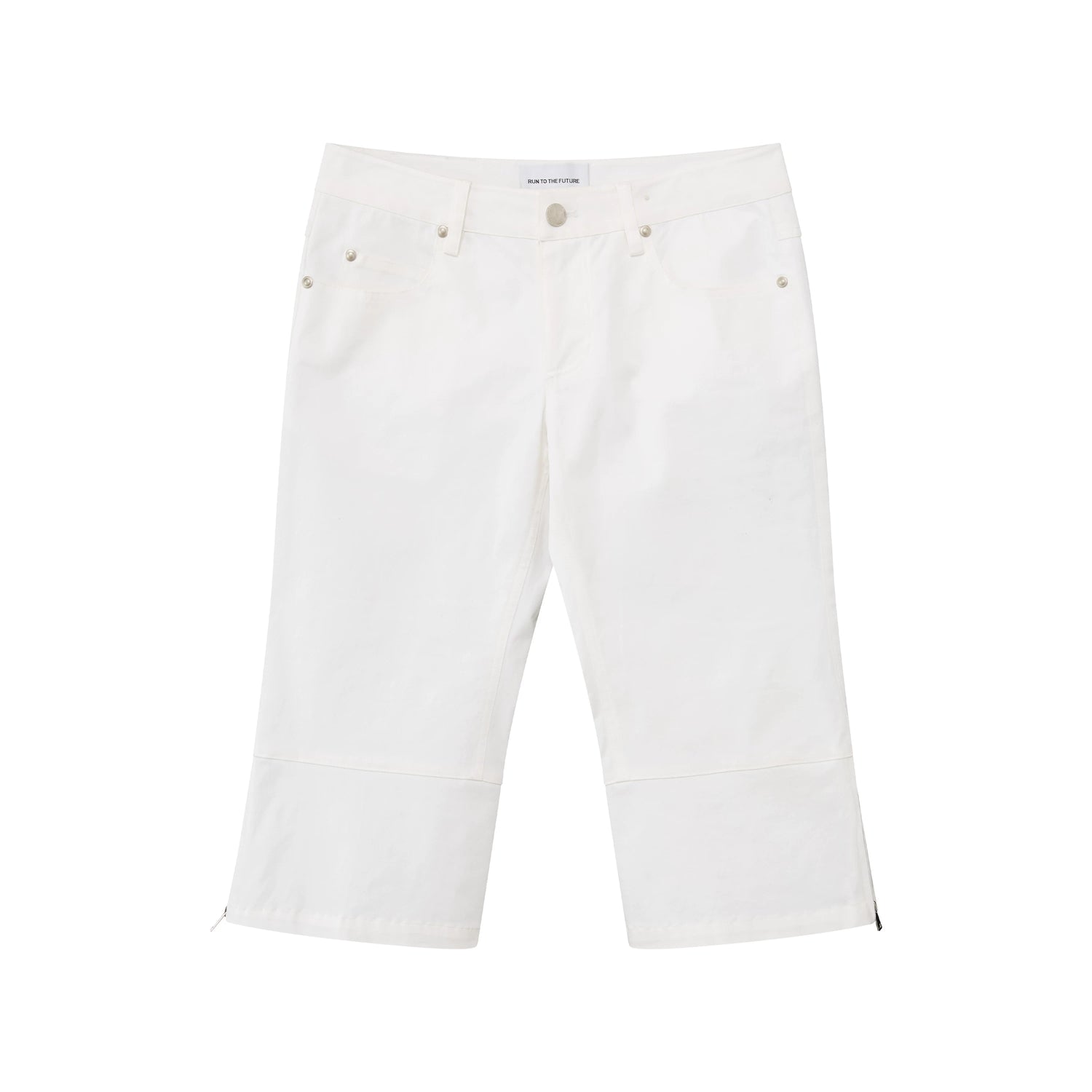 Vintage Capri Low-Rise Slim Flared Cropped Pants