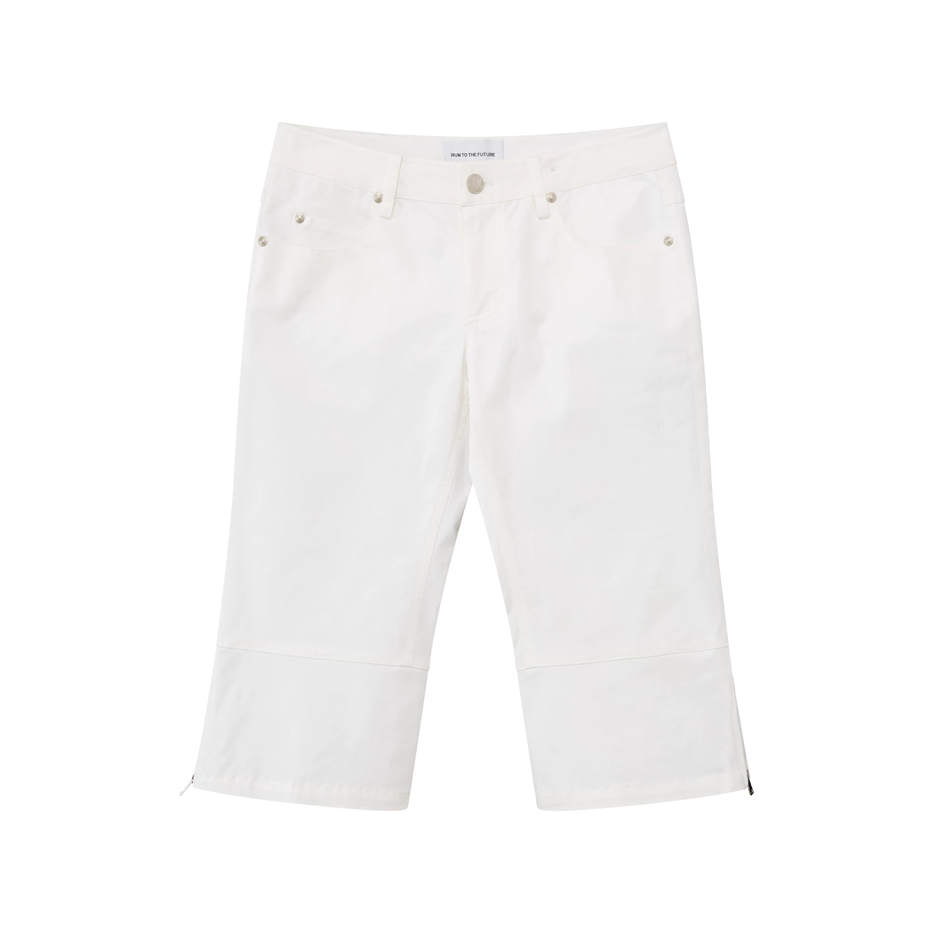 Vintage Capri Low-Rise Slim Flared Cropped Pants