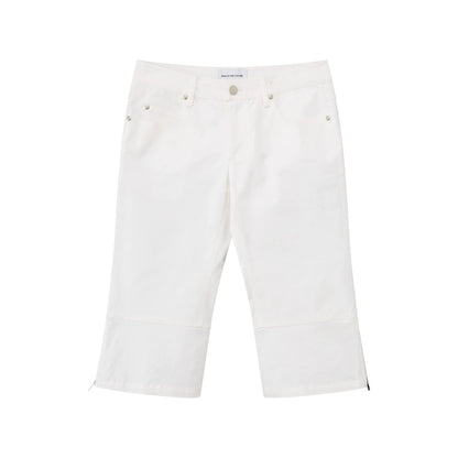 Vintage Capri Low-Rise Slim Flared Cropped Pants