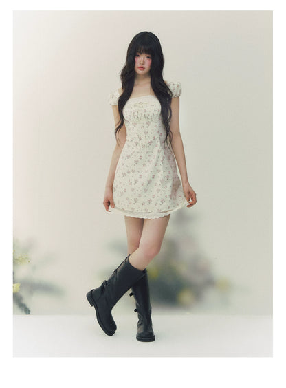 Summer Tale Floral Polka Dot A-Line Dress
