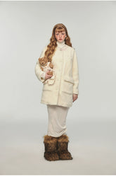 Plush Loungewear Pajamas Set with Bear Ear Hat - CHINASQUAD