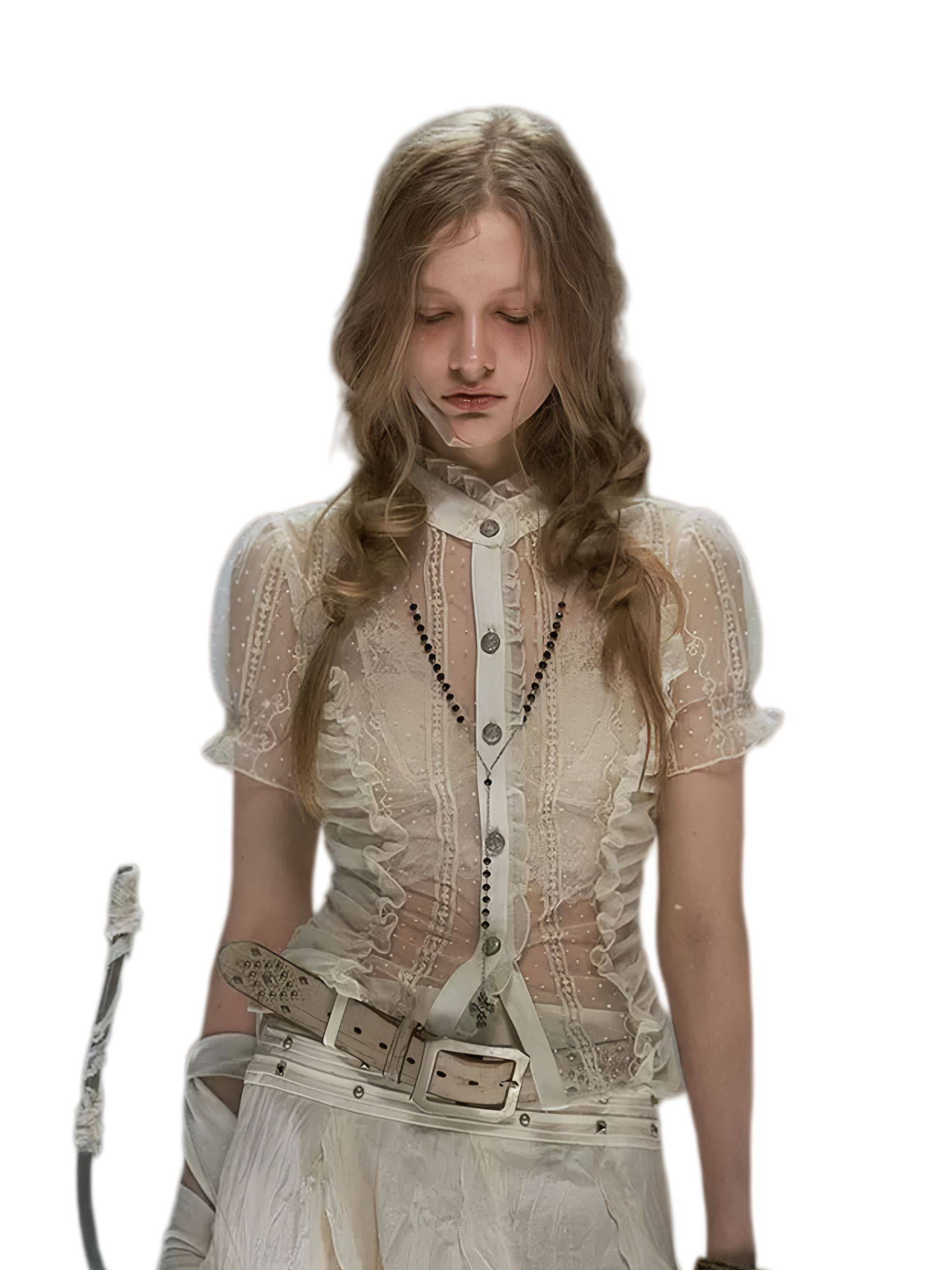Cest Nous Romantic Archer Sheer Blouse – Blouses