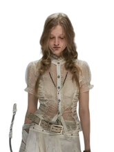 Cest Nous Romantic Archer Sheer Blouse – Blouses