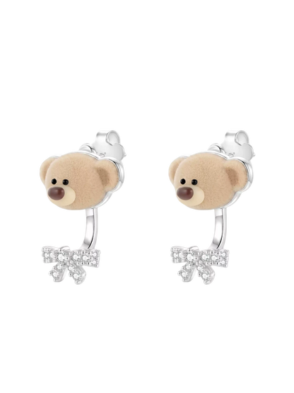 Bow Bear Stud Earrings