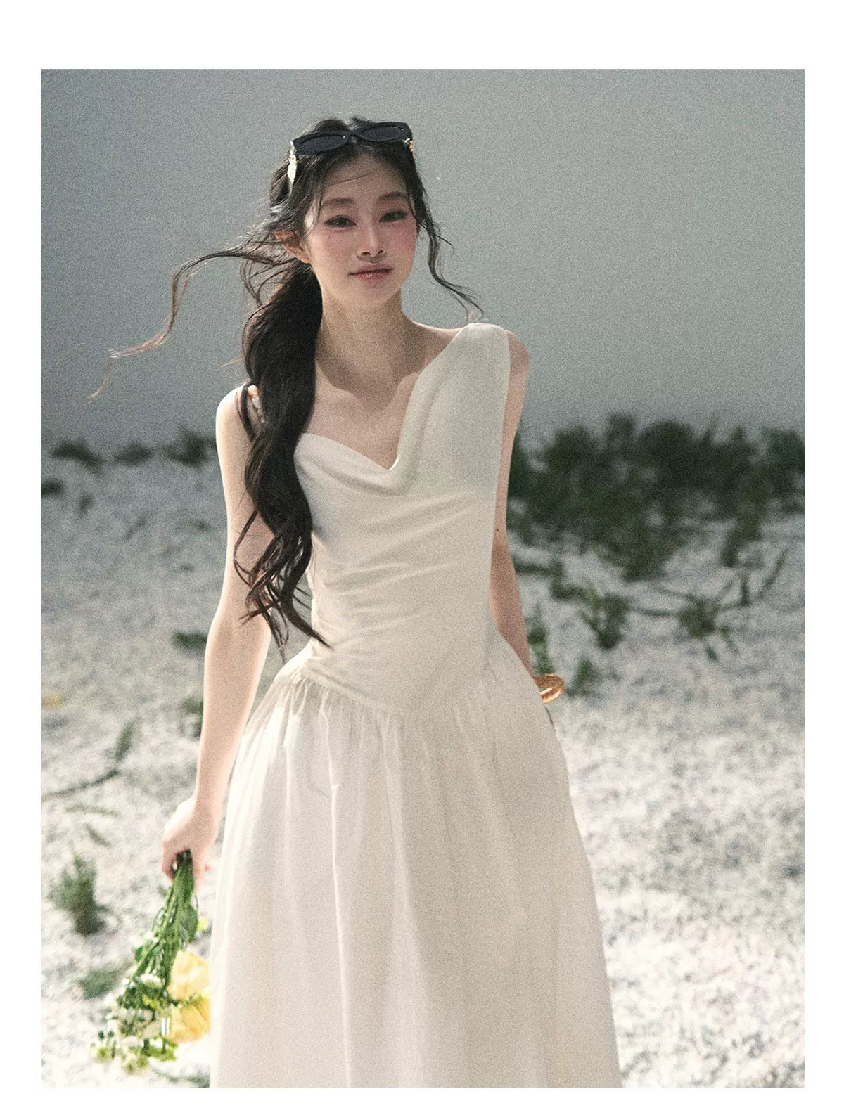 Moonlight Sonata Draped Maxi Dress