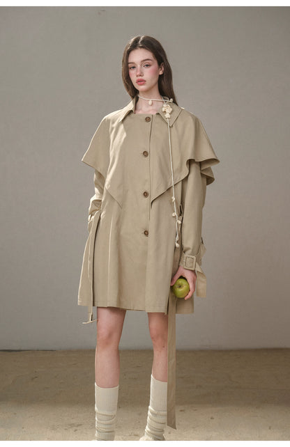 Comfy Chestnut Trench Coat