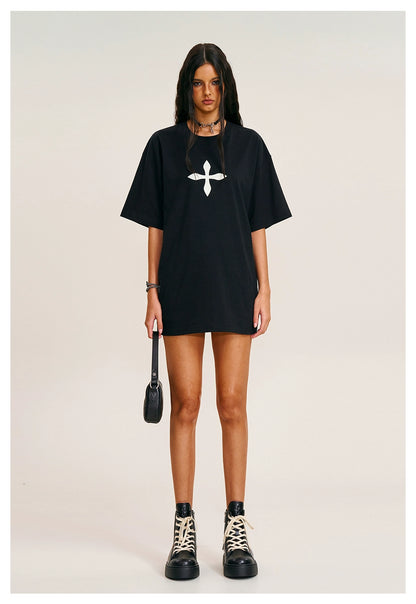 Vintage Cross Compass Oversized Tee